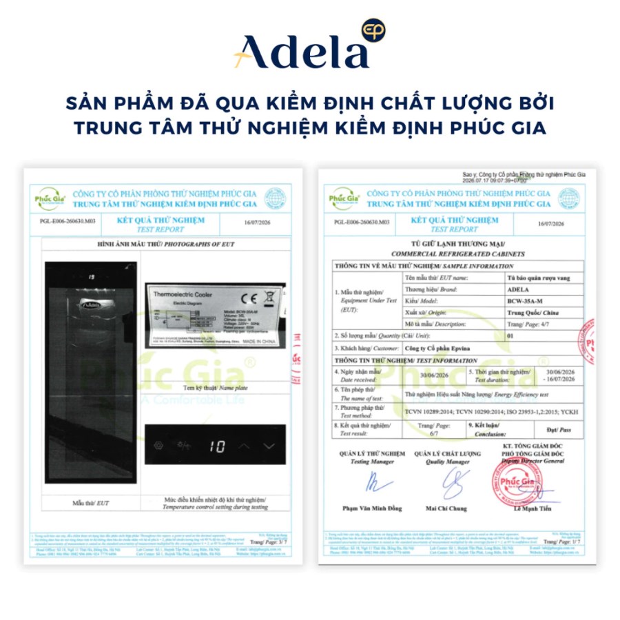 Tủ Bảo Quản Rượu Vang Adela 12 Chai Chip BCW-35A-M
