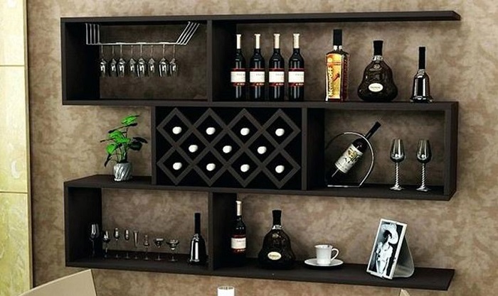 Kệ đựng rượu vang treo trên tường tiện lợi