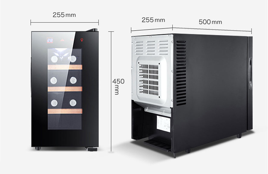 kích thước tủ rượu vang mini 6 chai