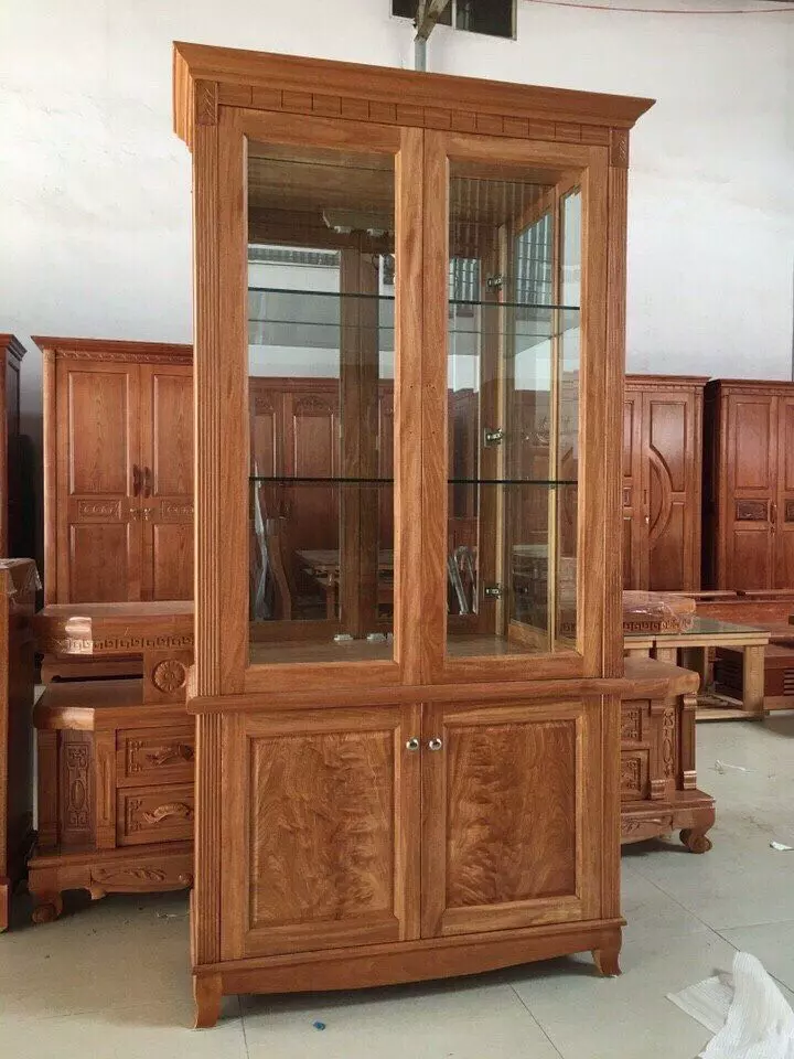 tủ rượu gỗ xoan đào