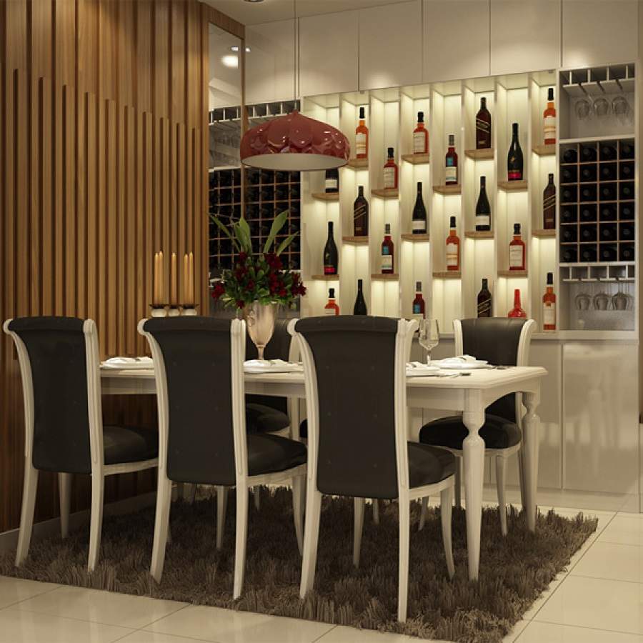 Mẫu tủ rượu hiện đại có kiểu dáng đơn giản